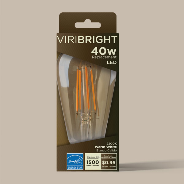 Viribright Lighting packaging design
